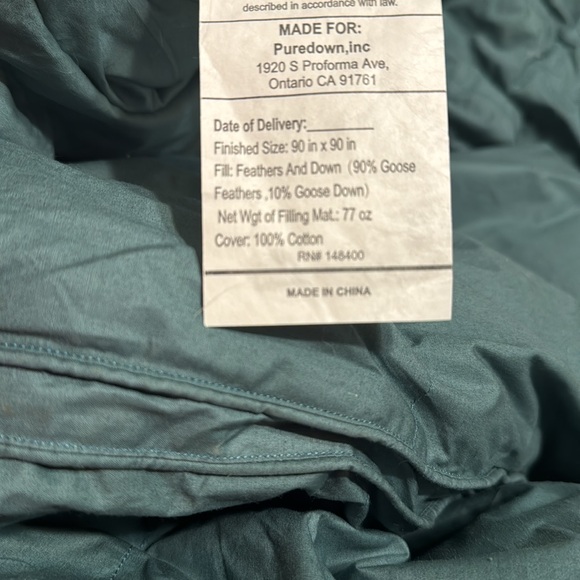 Puredown comforter - down comforter -queen size NWOP - Picture 4 of 6